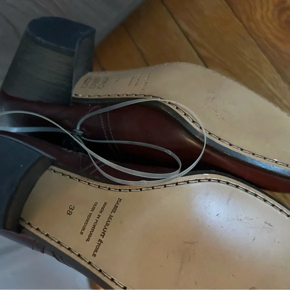 Cognac Leather Ankle Boots Dicker style. BRAND NWT (no box). - Picture 3 of 7